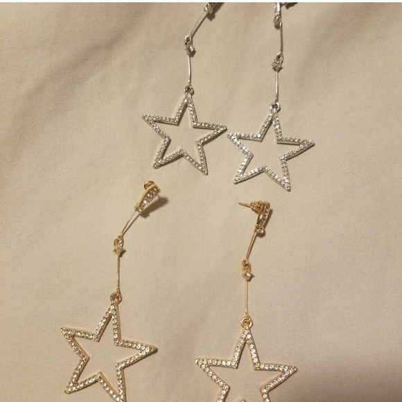 COPY - Delicate Star drop earrings - Picture 3 of 3